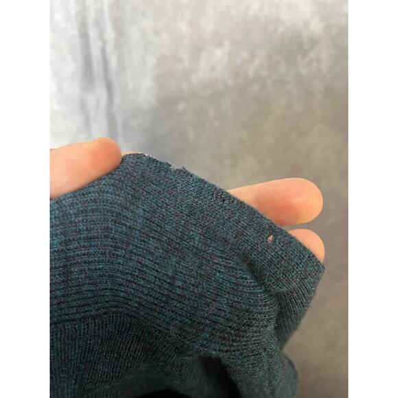Eileen Fisher 100% Merino Wool Navy Wrap Cardigan Lagenlook Boho Minimalist sz S - Picture 8 of 8